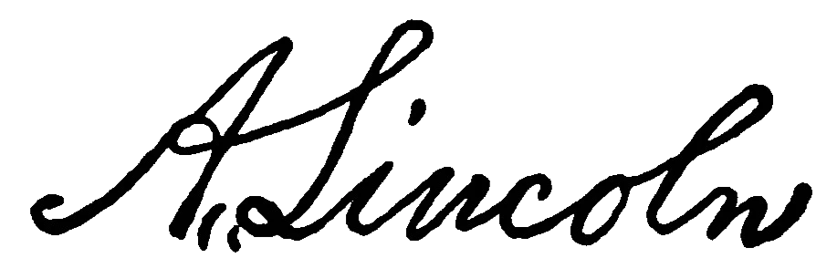 Abraham Lincoln's signature as a transparent cutout after AI background removal