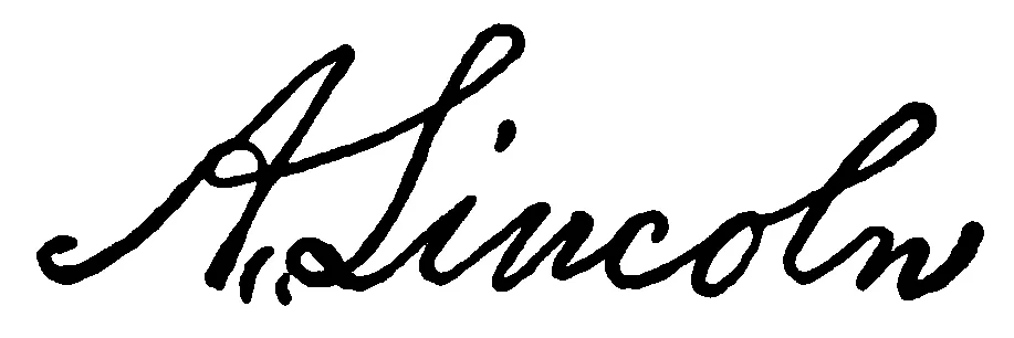 Original scan of Abraham Lincoln's ink signature from a 1922 book