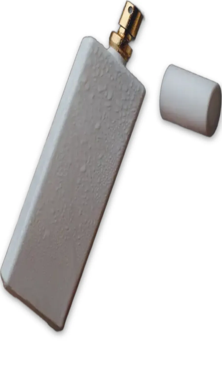 Perfume bottle with a soft drop shadow on a white background